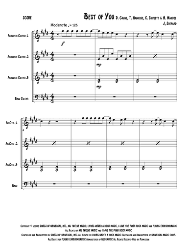 Best Of You (arr. Jeremy Shepard)