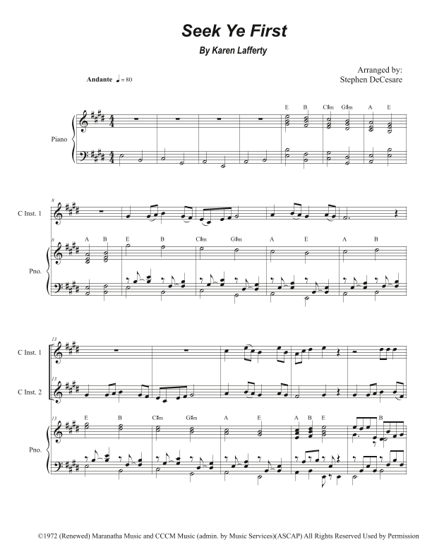 Seek Ye First (arr. Stephen DeCesare)