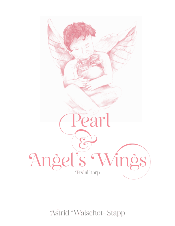 Pearl and Angels Wings - Pedal Harp