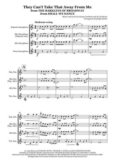 They Can't Take That Away From Me (arr. Kayleigh Huelin)