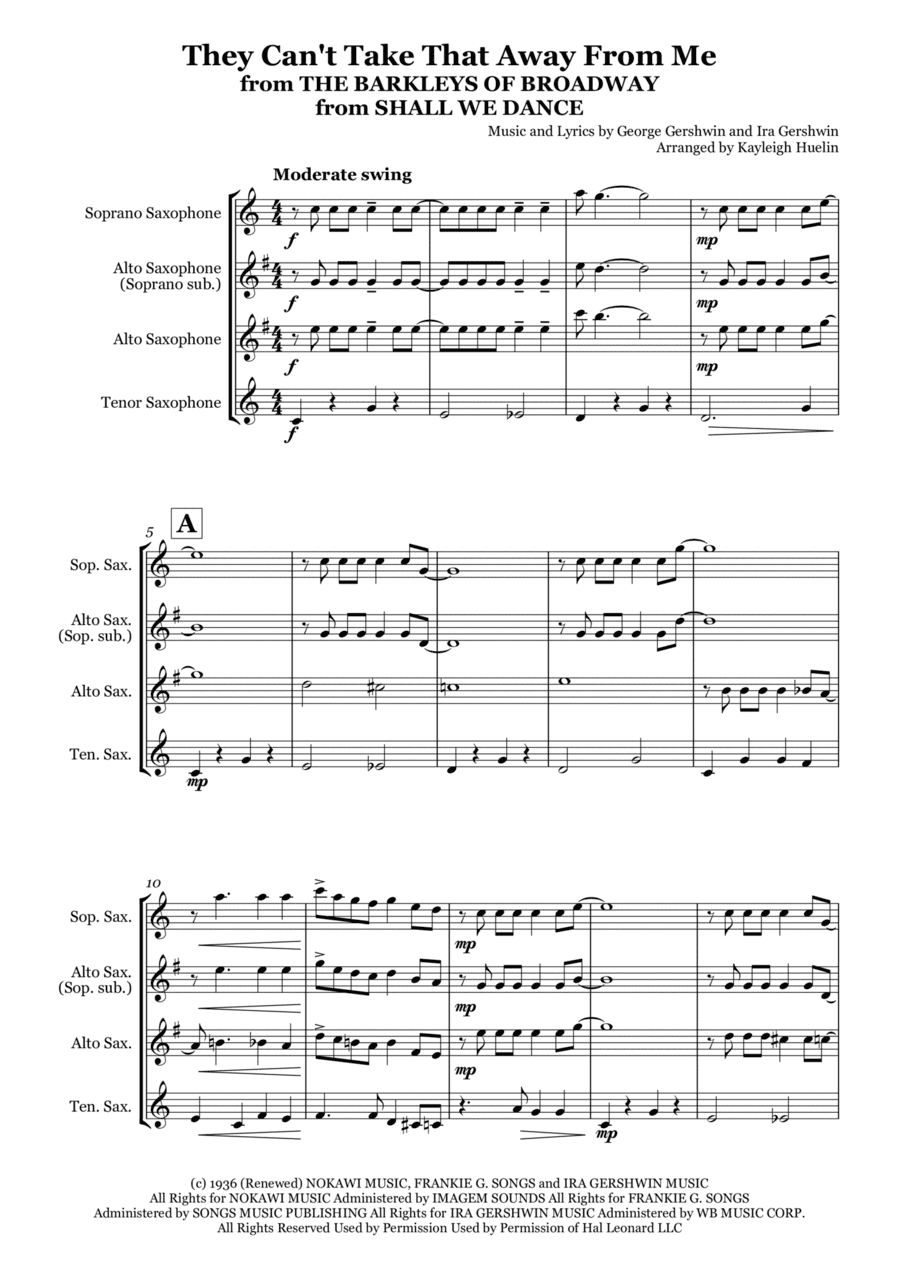 They Can't Take That Away From Me (arr. Kayleigh Huelin)