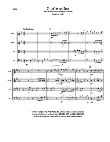 (sittin' On) The Dock Of The Bay (arr. Tim Olt)