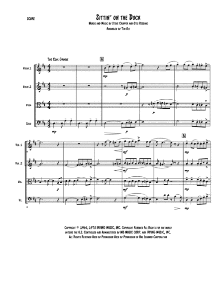 (sittin' On) The Dock Of The Bay (arr. Tim Olt)