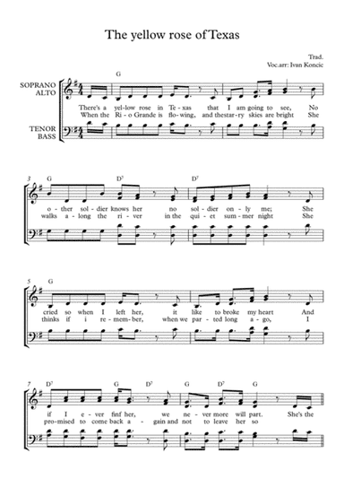 Yellow Rose Of Texas (arr. Ivan Koncic)