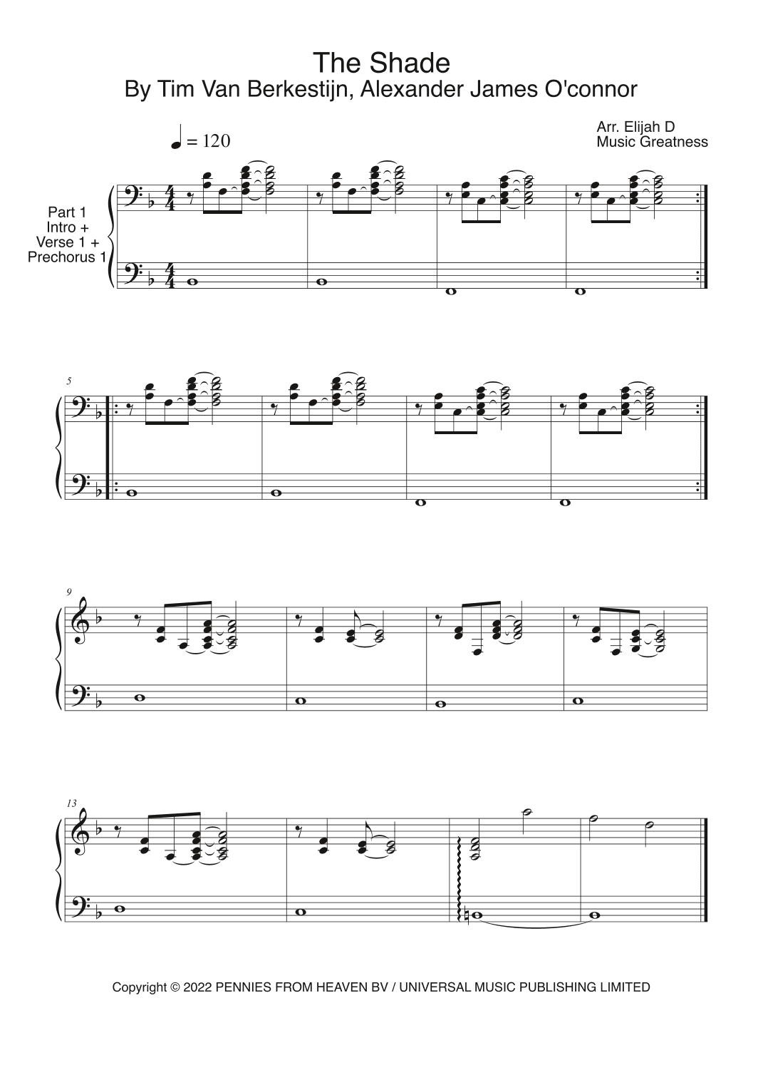 The Shade (arr. Music Greatness)