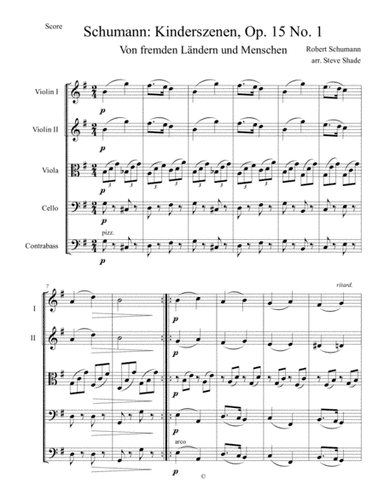 Schumann: Of foreign Lands and Peoples (Op. 15, No. 1) (arr. Steve Shade)