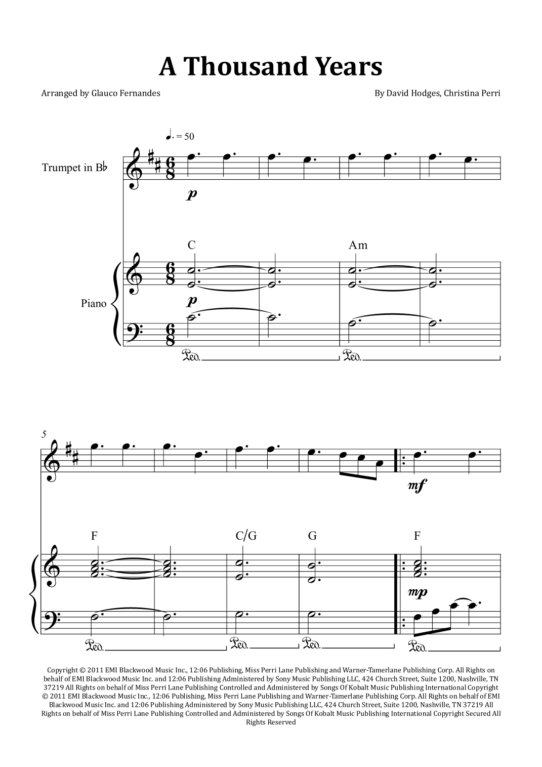 A Thousand Years (arr. Glauco Fernandes)