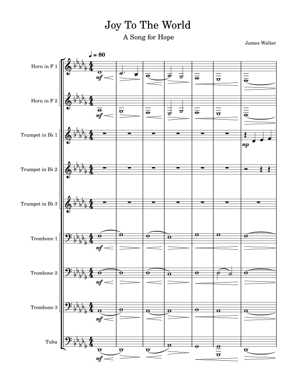 Joy to the World: A Song for Hope (arr. James Walter)