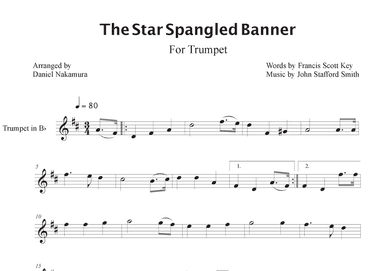 The Star Spangled Banner (For Trumpet) (arr. Daniel Nakamura)