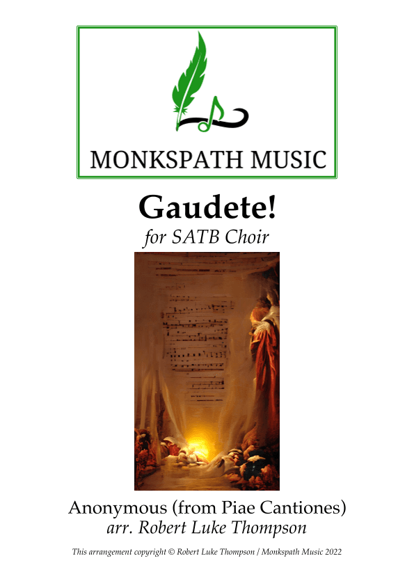 Gaudete for SATB choir (arr. Robert Luke Thompson)