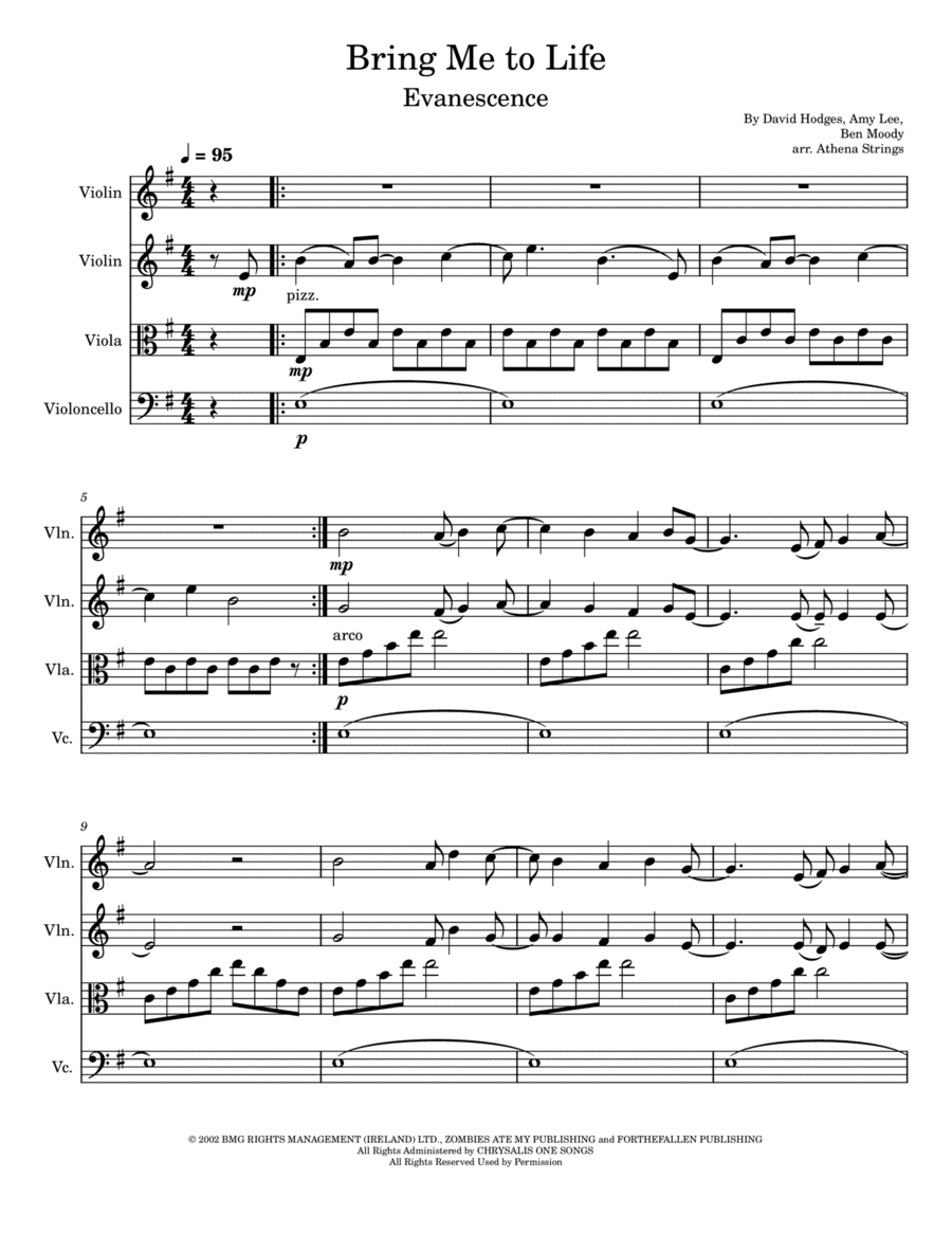 Bring Me To Life (arr. Athena Strings)