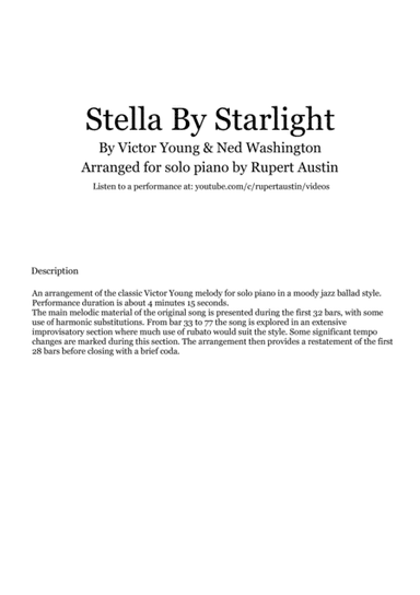 Stella By Starlight (arr. Rupert Austin)