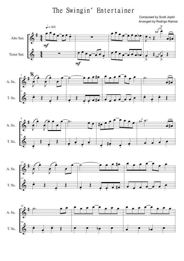 The Entertainer (arr. Rodrigo Ramos)