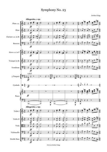Symphony No.23 Score and parts