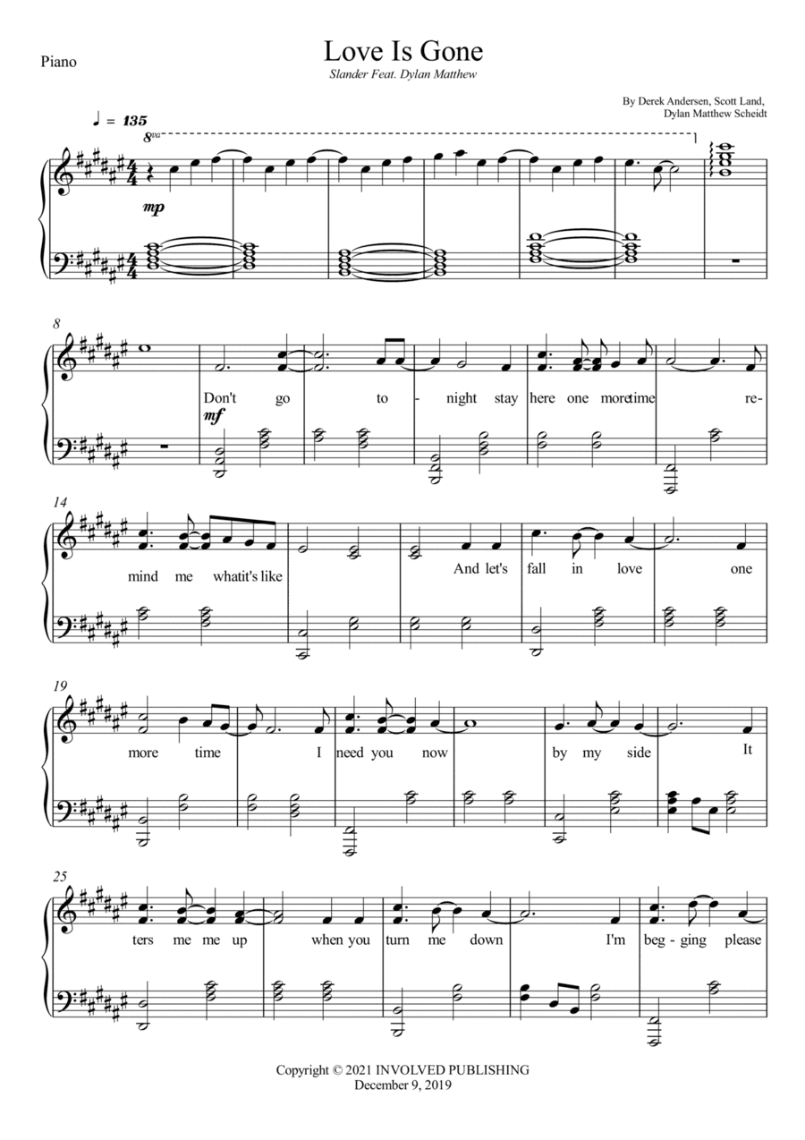 Love Is Gone (arr. Wesley S. SIlva)