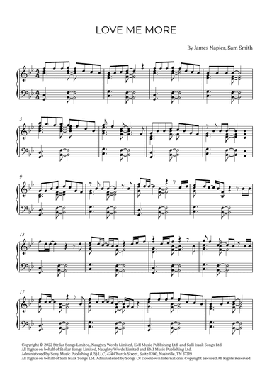 Love Me More (arr. Alex Nunes Rodrigues)