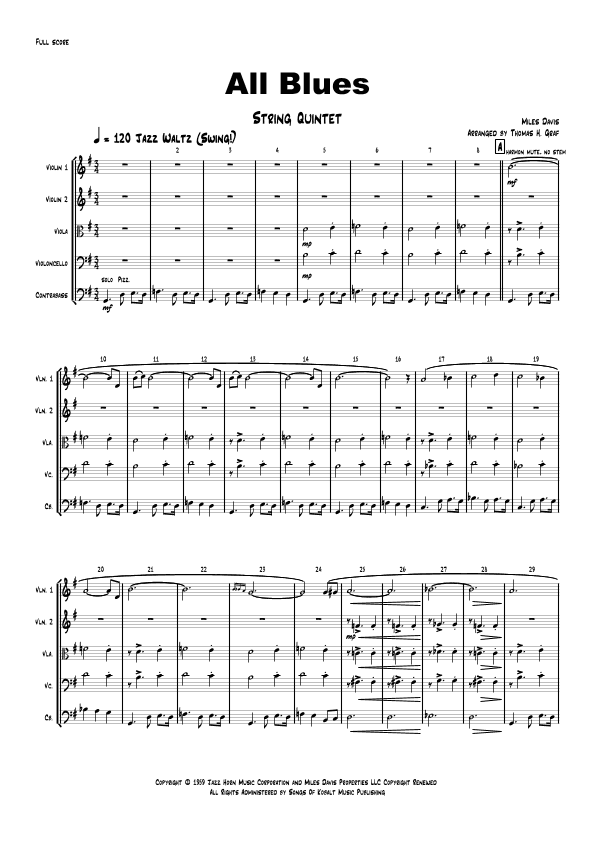 All Blues (arr. Thomas Graf)