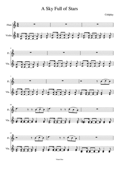 A Sky Full Of Stars (arr. Vittari Duo, Nia Squirrell)