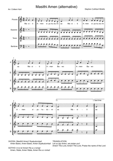 Masithi Amen (Amen, we praise your name, O God) arr. Colleen Hart (arr. Colleen Hart)