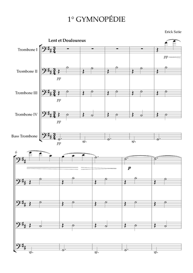 Gymnopédie No.1 (arr. Karen Gueiros)