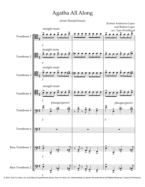 Agatha All Along (arr. Sam Woodhead)