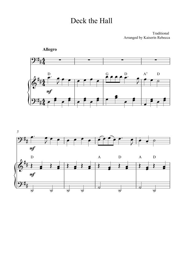 Deck the Hall (arr. Kaiserin Rebecca)