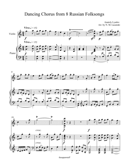 Dancing Chorus from 8 Russian Folksongs (arr. Nick Lacanski)