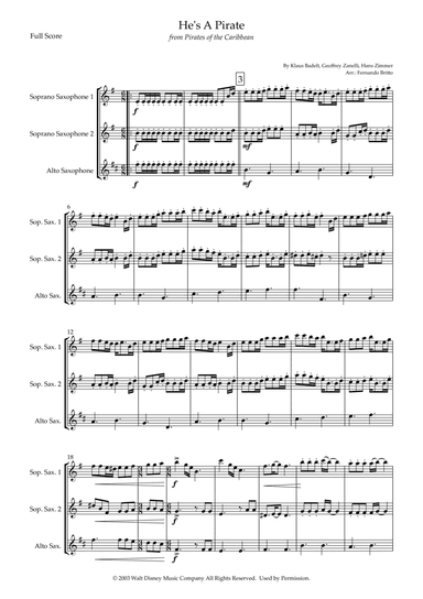 He's A Pirate (arr. Fernando Britto)