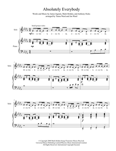 Absolutely Everybody (arr. Tanna Ward and Jan Ward)