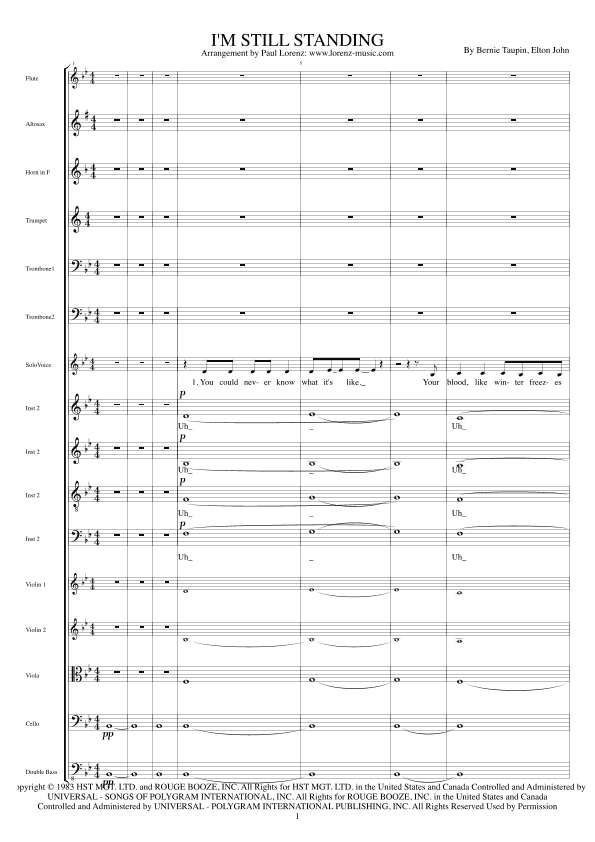I'm Still Standing (arr. Paul Lorenz)