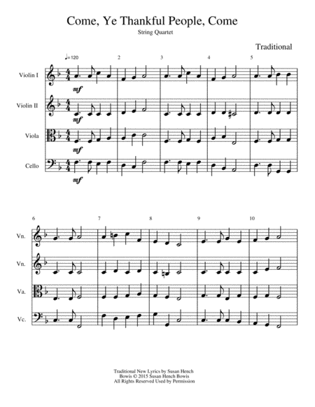 Come Ye Thankful People Come (arr. Dominic Meccia)