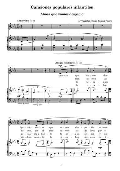 Ahora que vamos despacio (arr. Sergio Galan Parro)