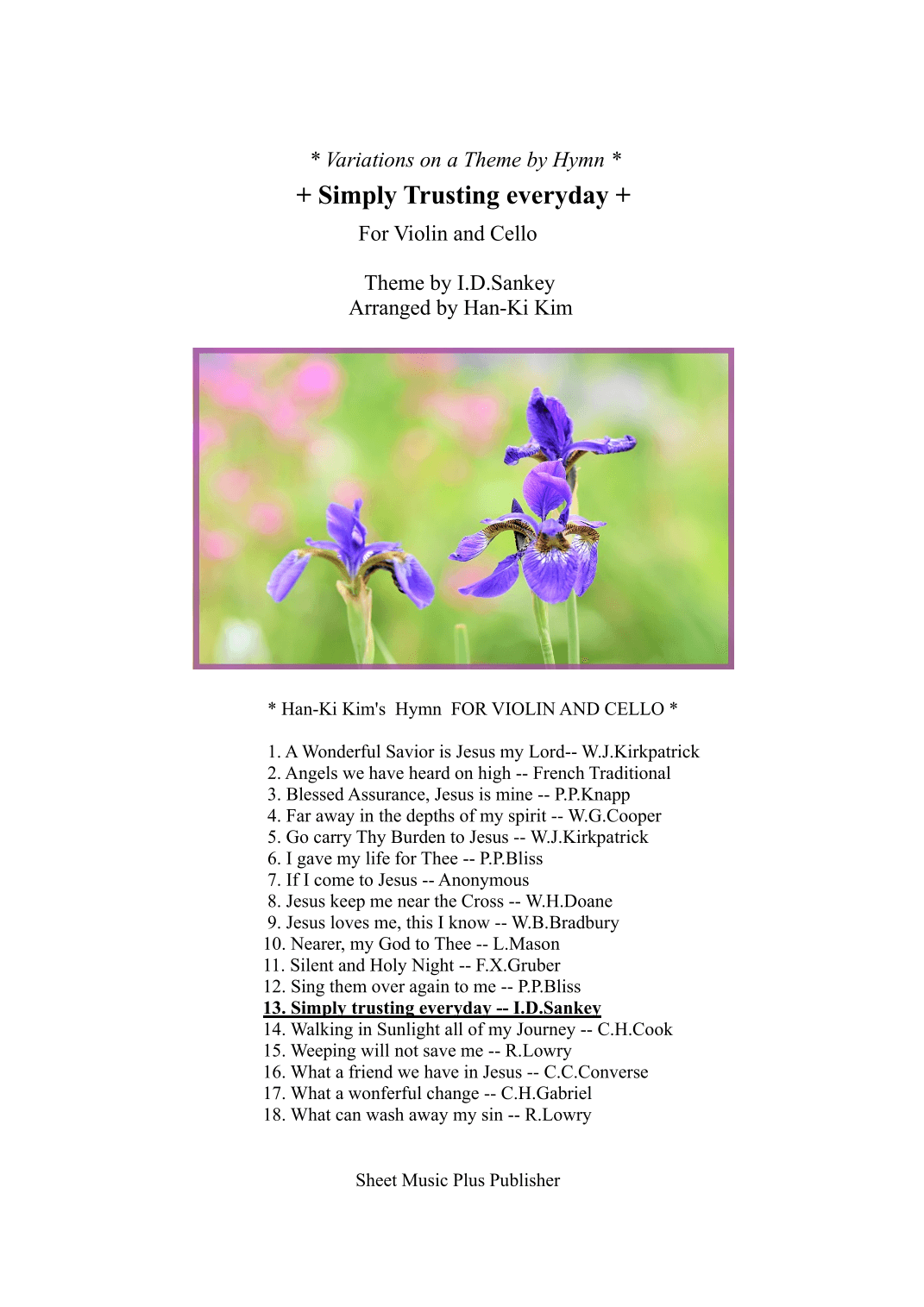 Simply trusting everyday (For Violin and Cello) (arr. Han-Ki Kim)