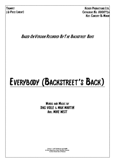 Everybody (backstreet's Back) (arr. Mike West)