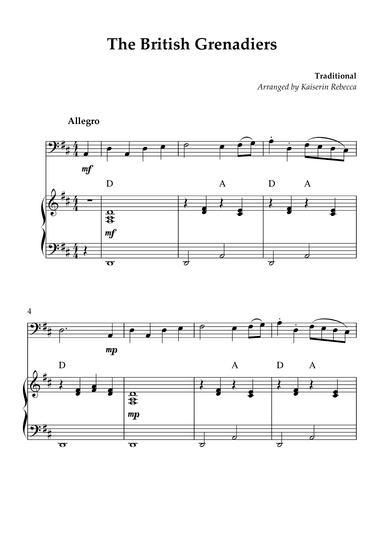 The British Grenadiers (arr. Kaiserin Rebecca)