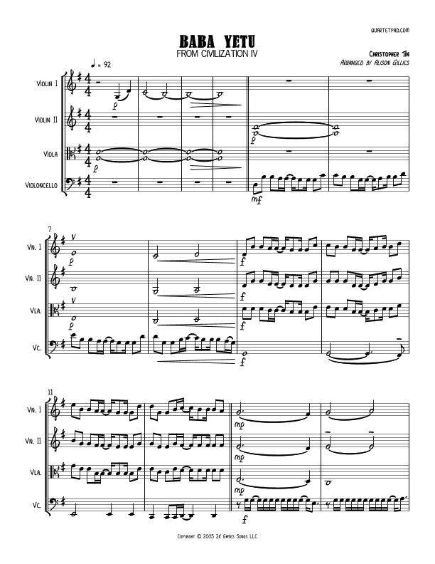 Baba Yetu (arr. Alison Gillies)