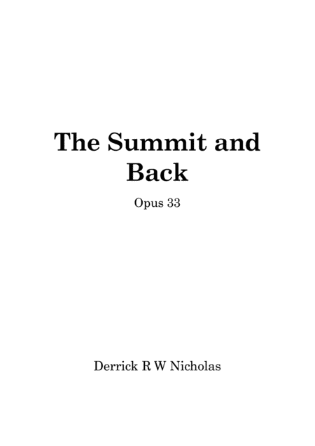 The Summit and Back - Full Score + Parts
