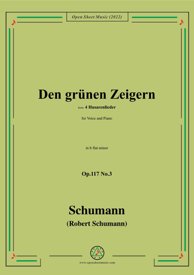 Schumann-Den grunen Zeigern,Op.117 No.3,in b flat minor (arr. OSM Press)