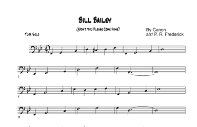 Bill Bailey (won't You Please Come Home) (arr. P. R. Frederick)