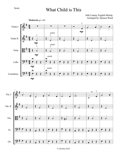 What Child is This (arr. Spencer Reed)