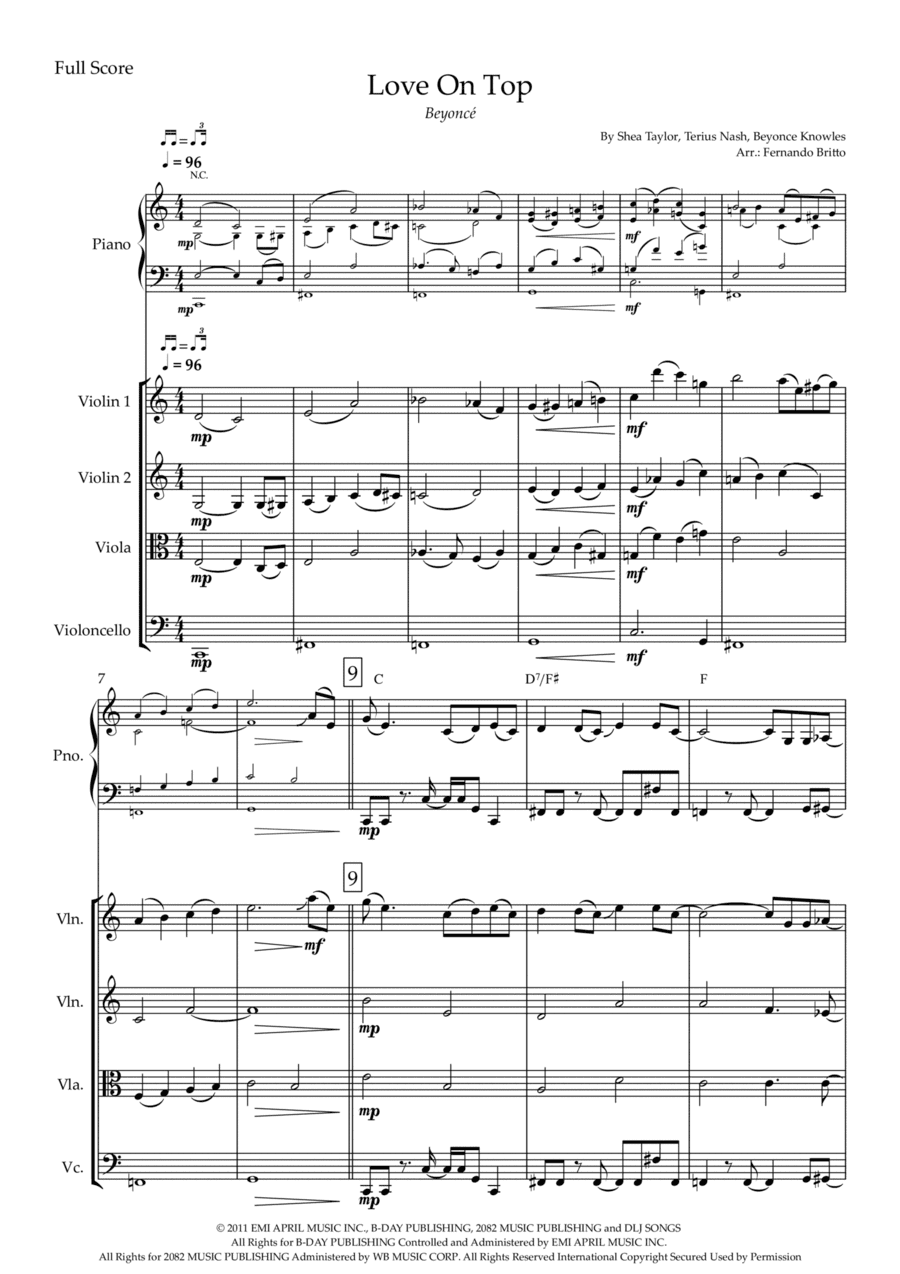 Love On Top (arr. Fernando Britto)