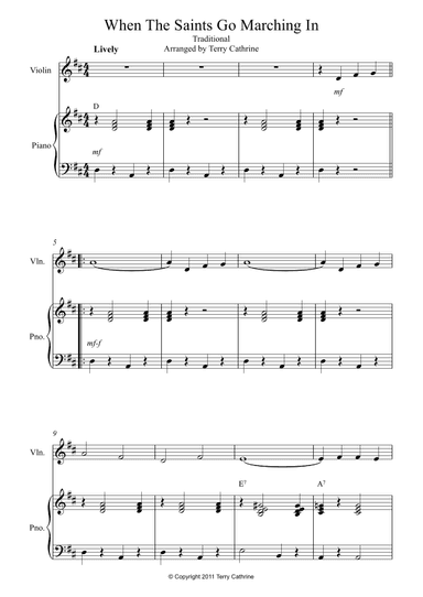When The Saints Go Marching In (arr. Terry Cathrine)