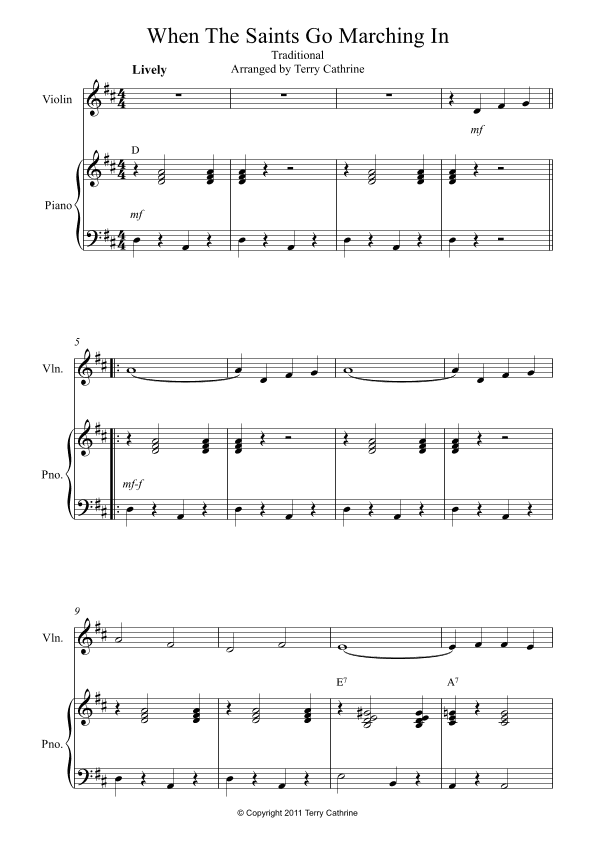 When The Saints Go Marching In (arr. Terry Cathrine)