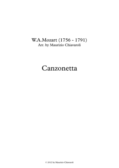 Canzonetta (arr. Maurizio Chiavaroli)