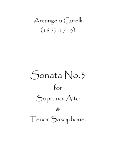 Sonata No.3 (arr. Spence Bundy)