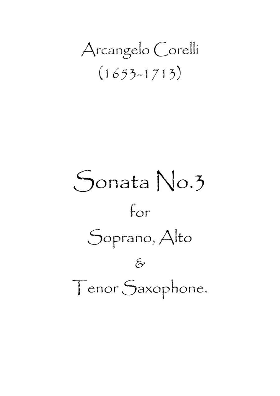 Sonata No.3 (arr. Spence Bundy)
