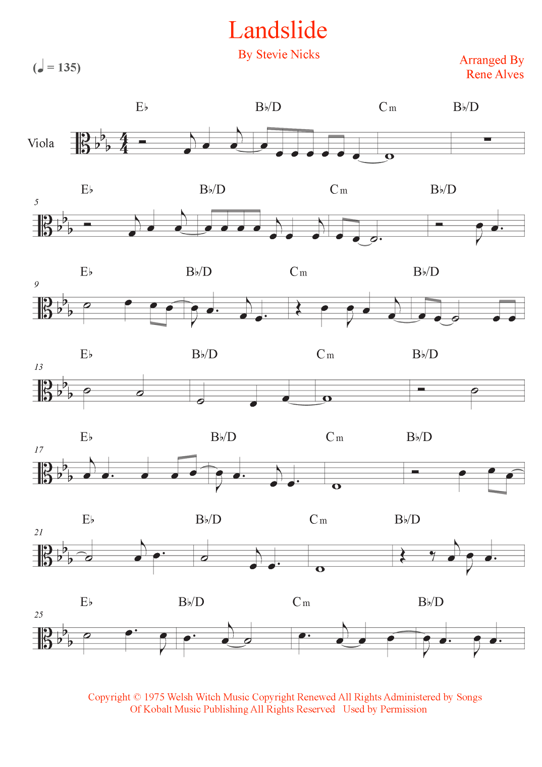 Landslide (arr. Rene Alves)