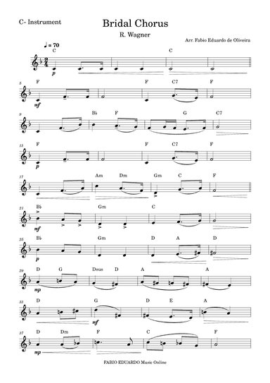 Bridal Chorus (Wagner) (arr. Fabio Eduardo de Oliveira)