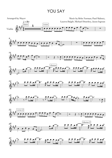 You Say (arr. Slayer)