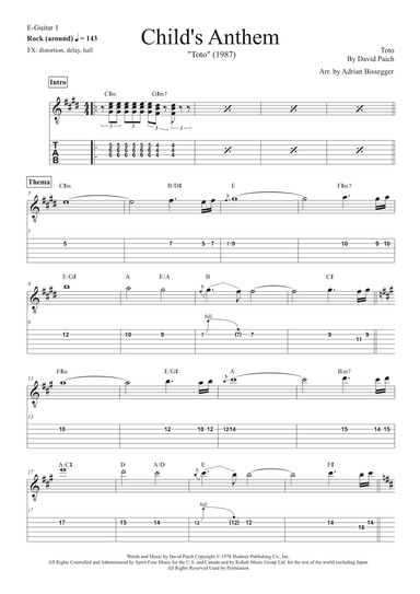 Child's Anthem (arr. Adrian Bissegger)